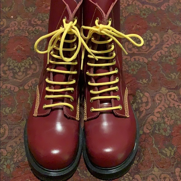 Solovair MIE steel-toe cherry red boots RARE - Picture 2 of 8